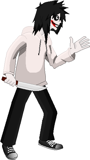 The Character Of Many Well-known Creepypasta - Jeff The Killer Mugen Char (342x569), Png Download
