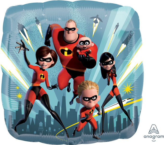 Incredibles Edible Image Photo Cake Topper Sheet Personalized (700x602), Png Download