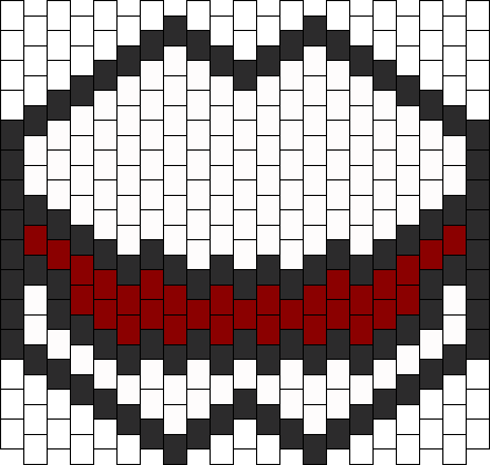 Jeff The Killer Mask Bead Pattern - Kandi Mask Patterns (442x420), Png Download