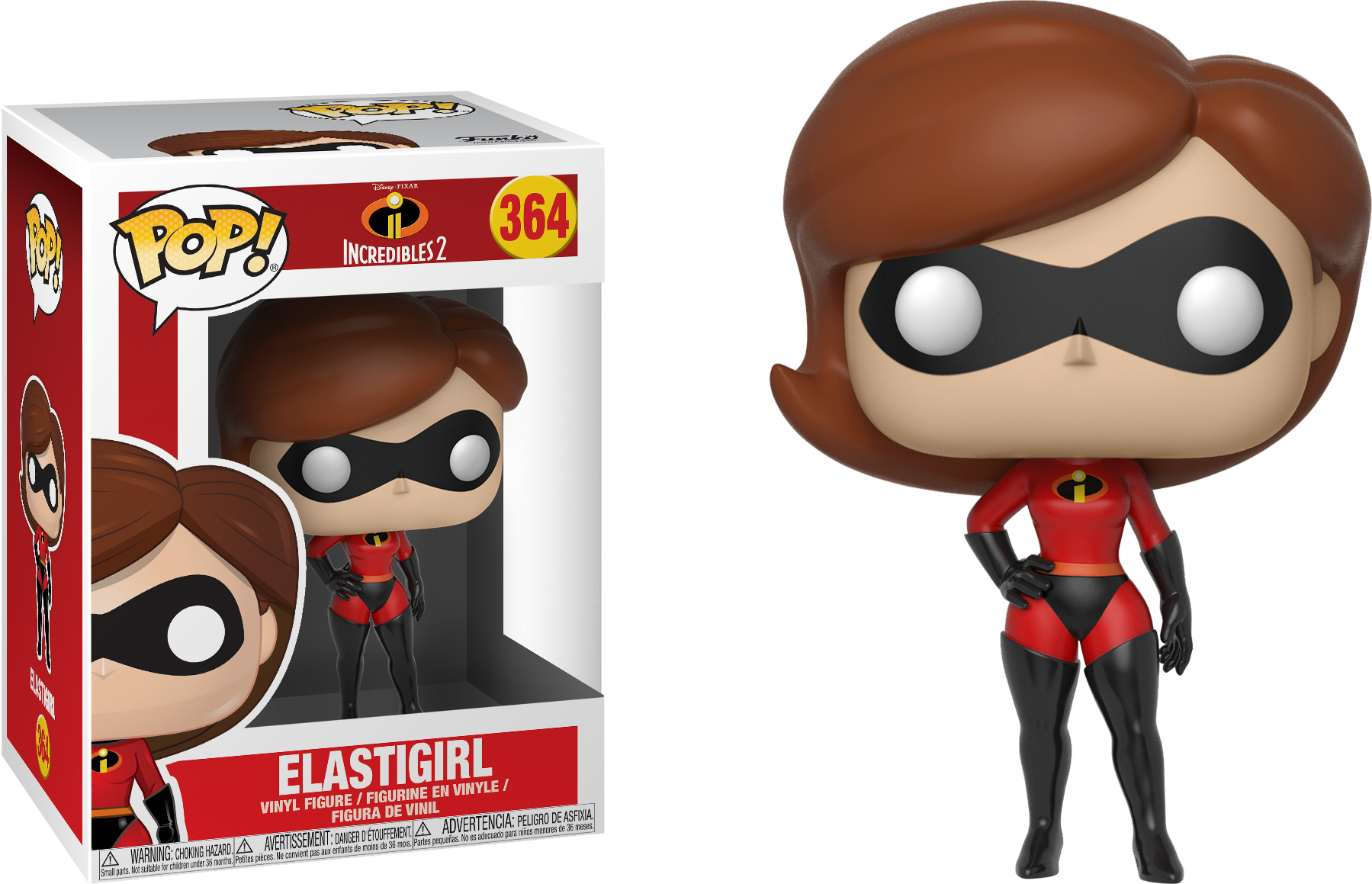 Pop Figure Disney Elastigirl - Funko Pop Incredibles 2 (1799x1159), Png Download
