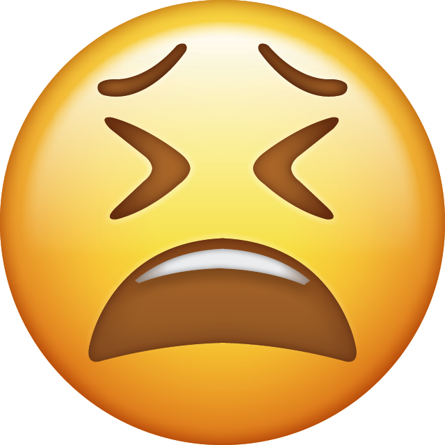 Download Weary Iphone Emoji Image Download Very Mad - Tired Emoji Png (640x640), Png Download