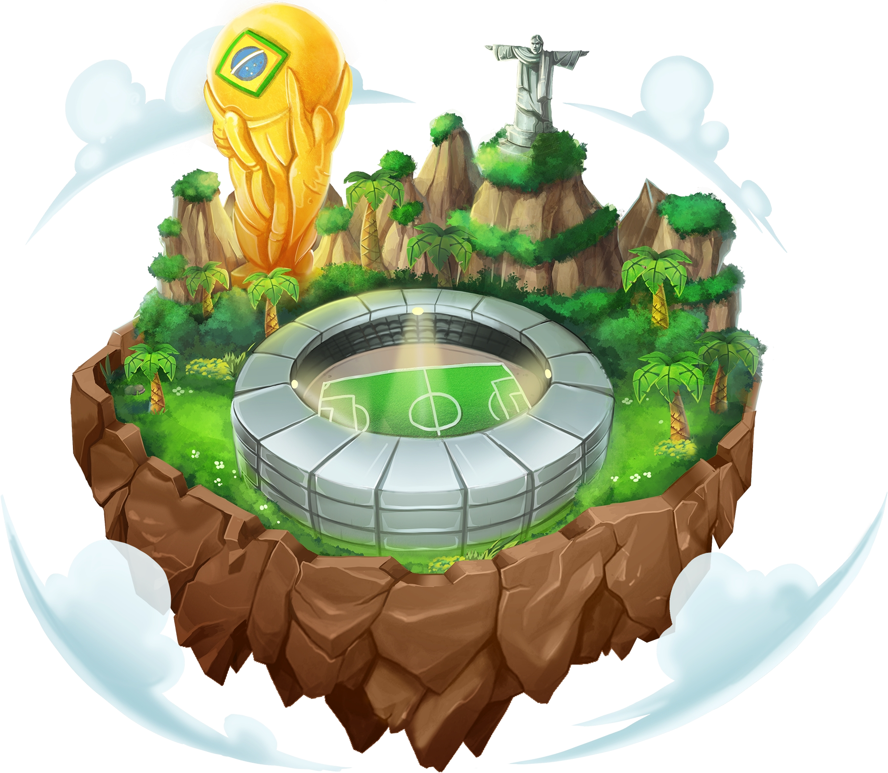 World Cup Island - Dragon City World Cup Island (1815x1580), Png Download