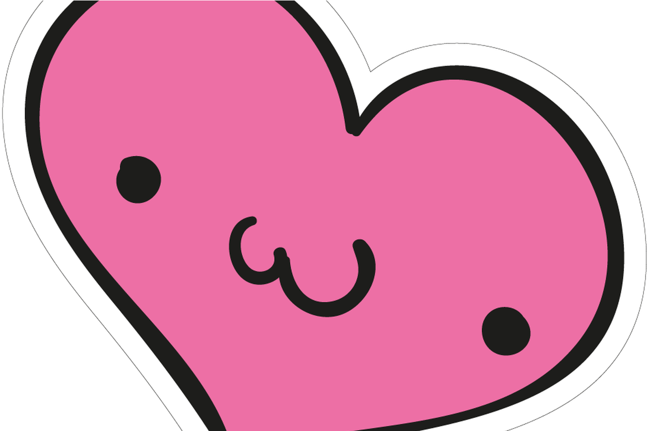 Cute Heart Vinyl Custom Sticker At Great Prices Chimpstickers - Sticker (1368x855), Png Download