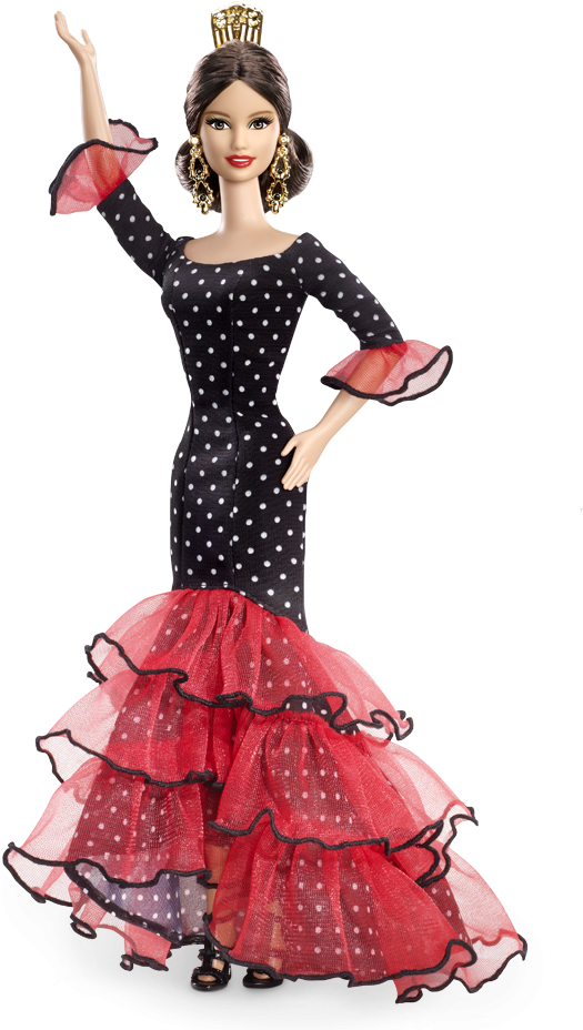 Spain Barbie Doll - Barbie Dolls Of The World Spain Barbie Doll (640x950), Png Download