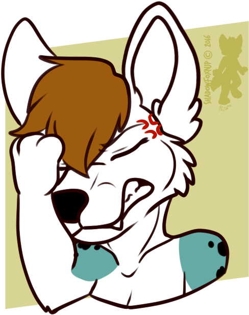 Leeba Face Palm - Cartoon (550x660), Png Download