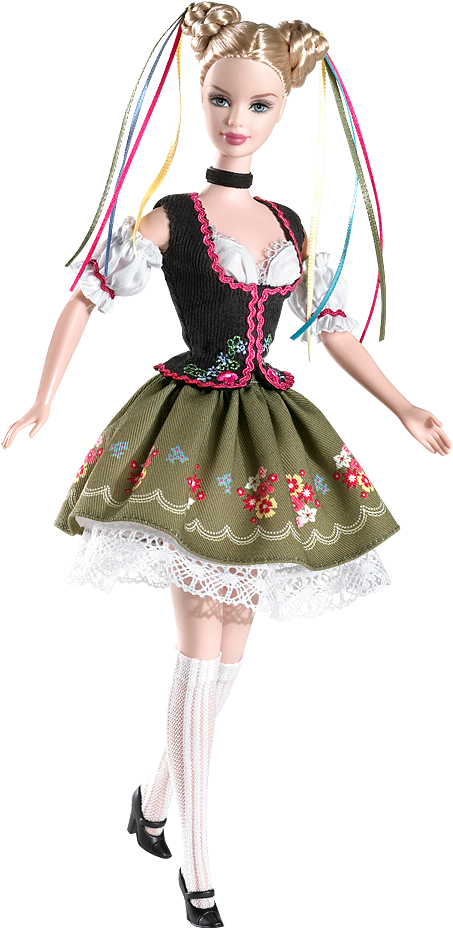Oktoberfest Barbie Doll - Barbie Dolls Of The Word: Octoberfest Barbie Doll (640x950), Png Download