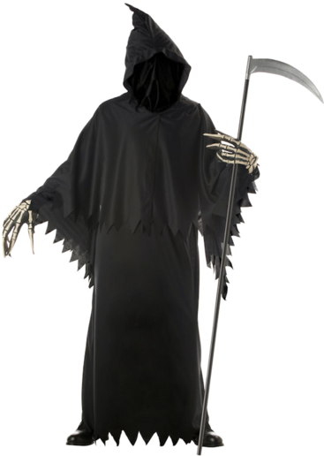 Look Like Death This Halloween With The Adult Grim - Grim Reaper Deluxe Costume (366x580), Png Download