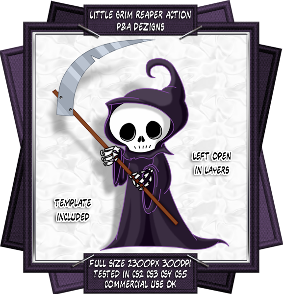 Everyone Loves A Little Grim Reaper, With His Cute - Cute Cartoon Grim Reaper (577x600), Png Download