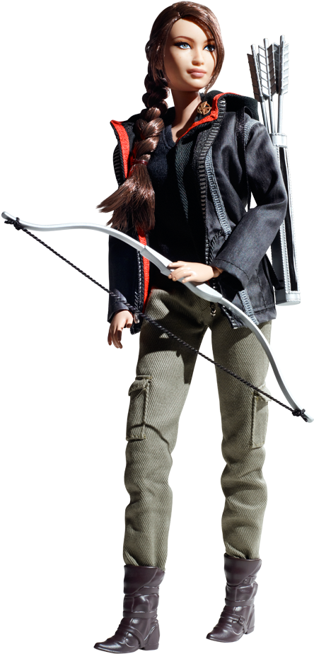 The Katniss Everdeen-barbie Doll - Barbie Collector Hunger Games Katniss Doll (640x950), Png Download