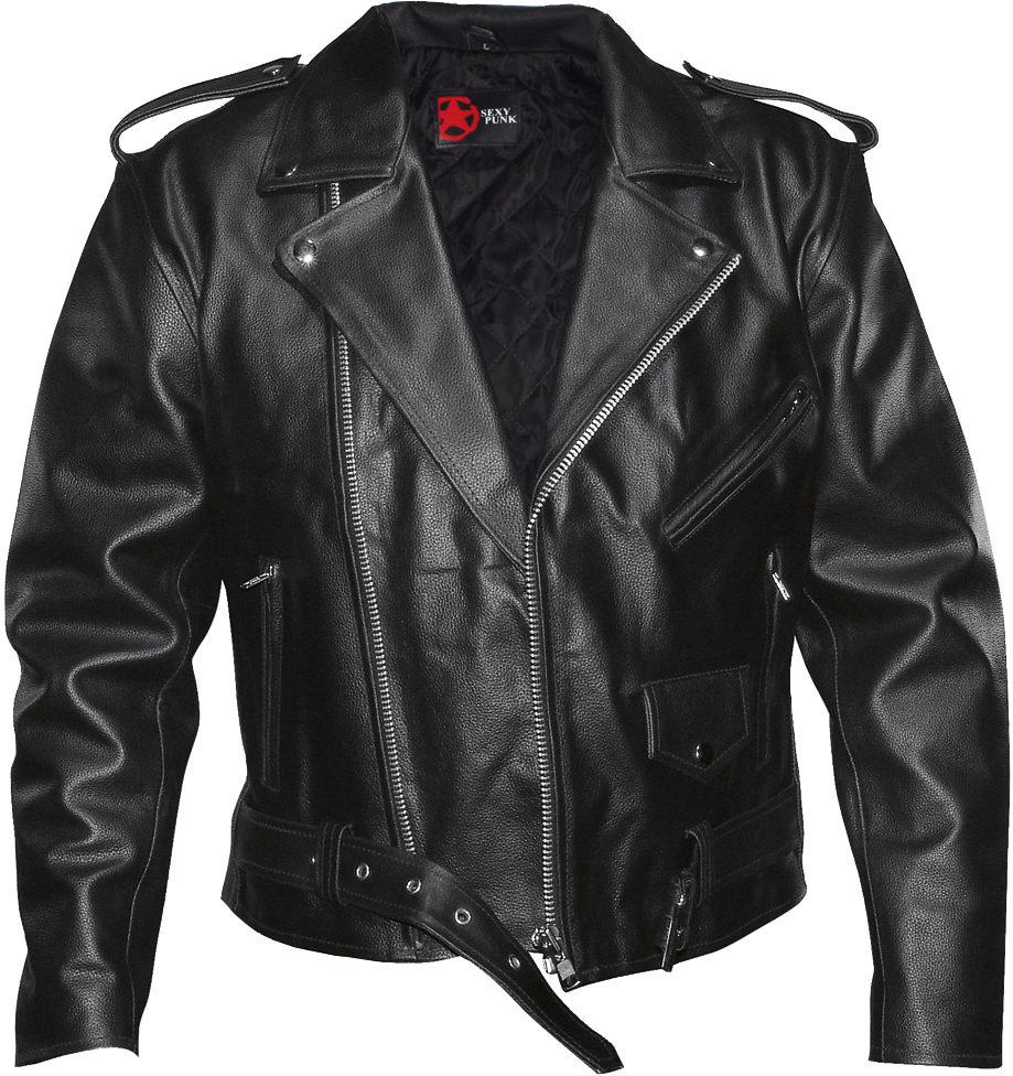 Black Biker Leather Jacket Png Image Background - Milwaukee Leather Jacket (957x1000), Png Download