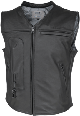 Helite Custom Leather Airbag Vest - Helite Leather Vest (500x500), Png Download