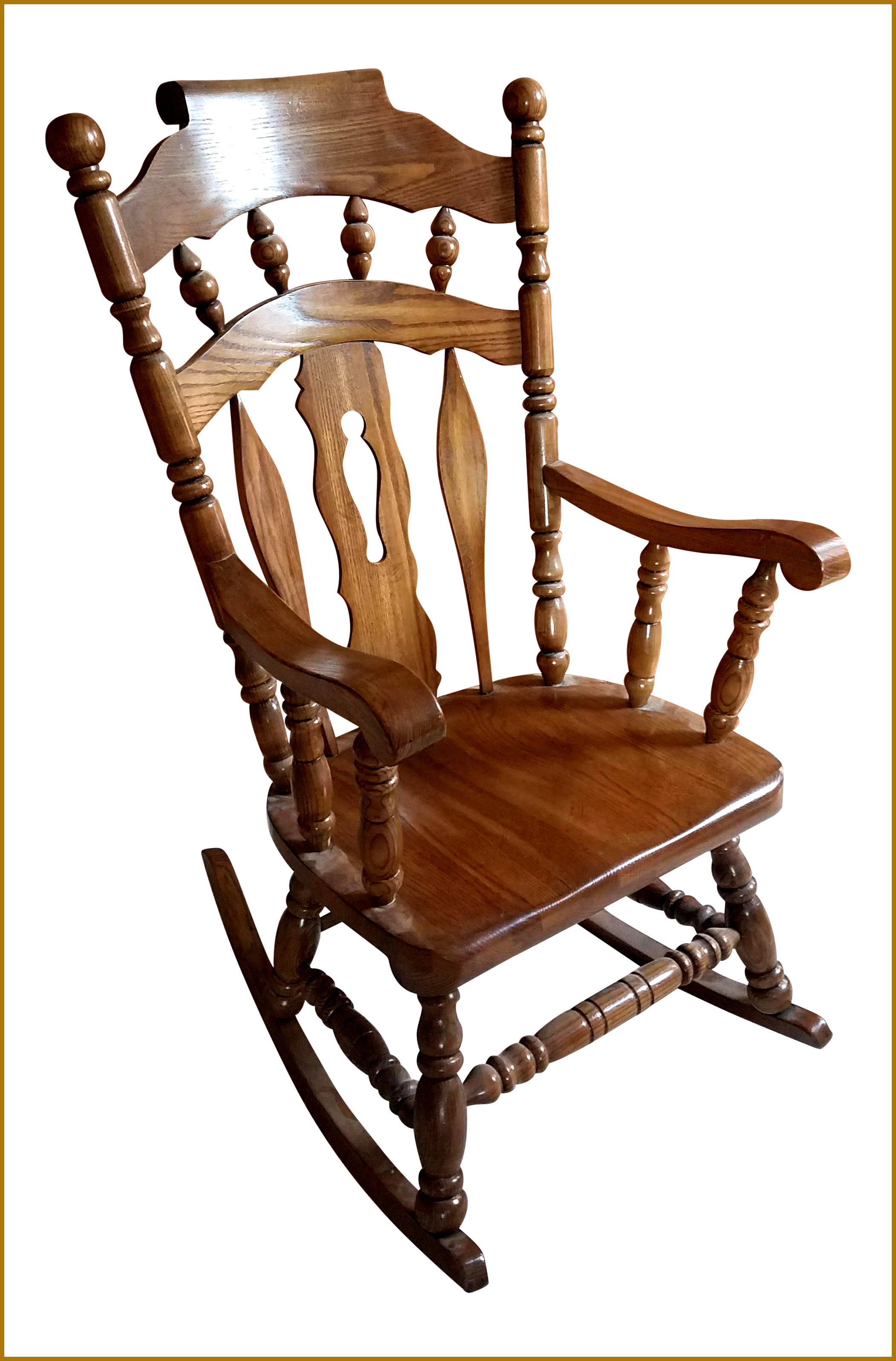 Hitchcock Rocking Chair Awesome Vintage Used Black - Rocking Chair (2103x3193), Png Download