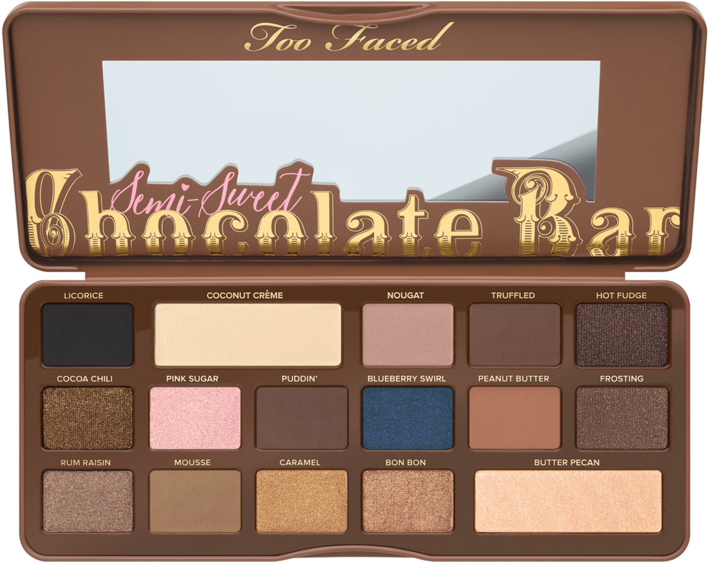 Too Faced Semi Sweet Chocolate Bar Eyeshadow Palette, - Too Faced - Semi-sweet Chocolate Bar Eye Shadow Collection (1600x1147), Png Download