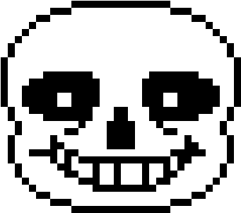 Sans Face - Sans Pixel Art (430x360), Png Download