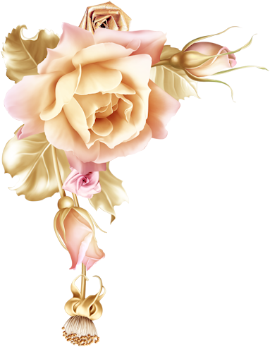 Roses,pink,roze,rosa, Borders And Frames, Flower Art, - Pink Roses Corner Clipart (390x500), Png Download