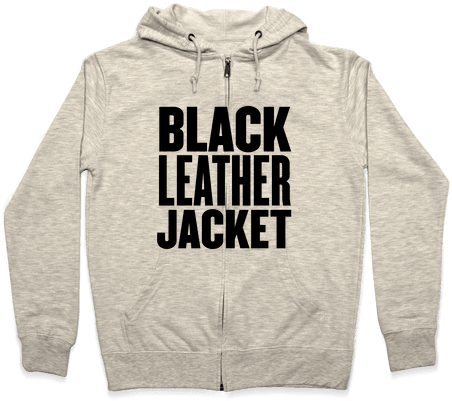 Black Leather Jacket Zip Hoodie - All I Want To Do Is Pet Cats And Listen To Metal Hoodie: (484x484), Png Download