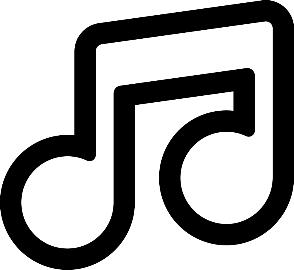 Music Note Outline - Music Note Outline Png (980x900), Png Download