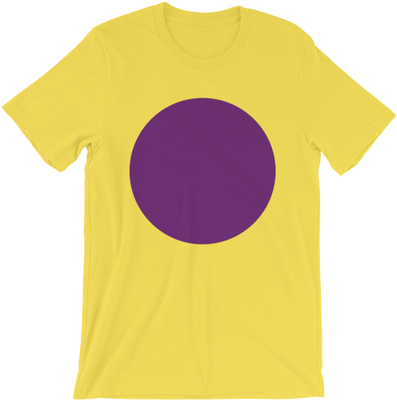 Yellow With Purple Circle Shape Unisex T-shirt - Two Samurai - Ultra Soft Shirt, 25 Colors (600x600), Png Download