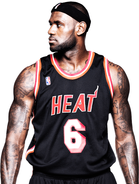 Lebron James Clipart Png - Heat Throwback Jersey (469x621), Png Download