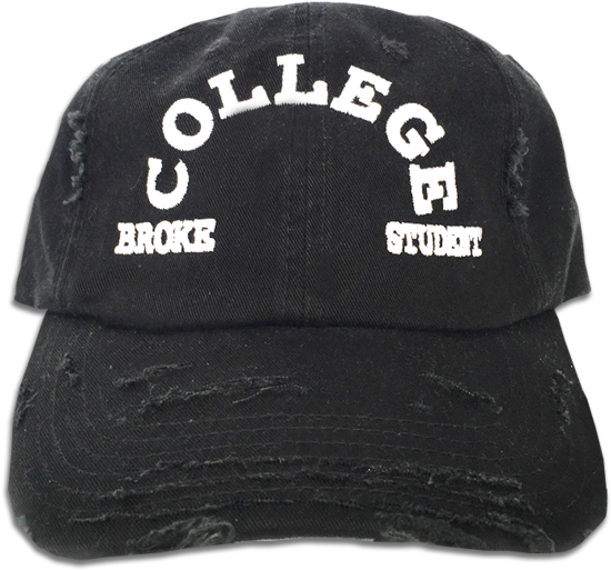 Black Broke College Student Cap W/ "rt" Logo Pin (1000x1106), Png Download