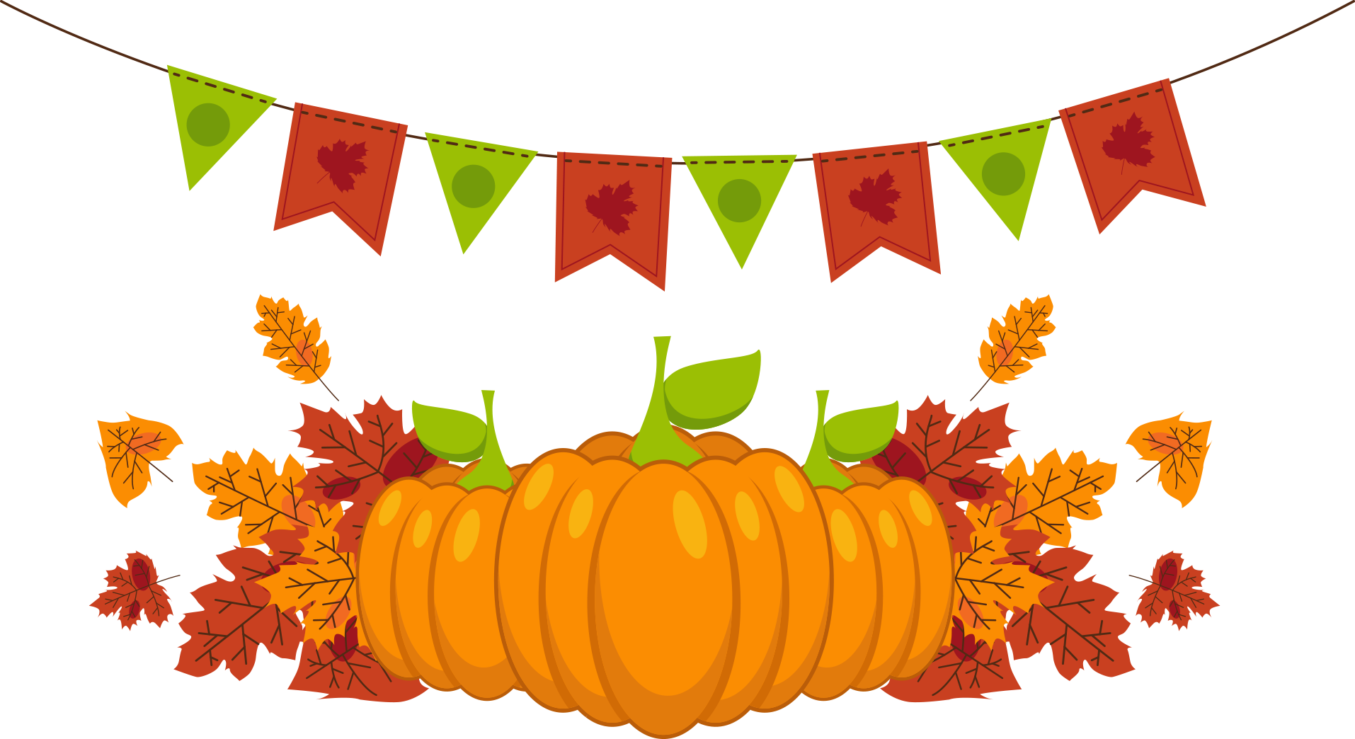 Pumpkin Clip Thanksgiving - Święto Dziękczynienia Plakat (1914x1044), Png Download