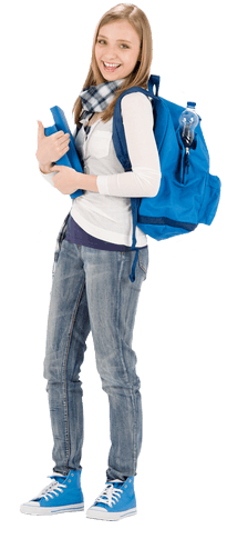 College Student Walking Png (300x500), Png Download