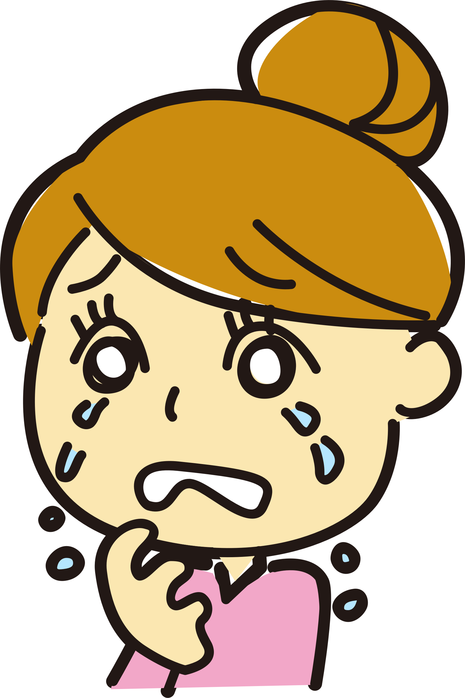 Crying Public Domain Clip Art - Crying Clipart (1598x2399), Png Download
