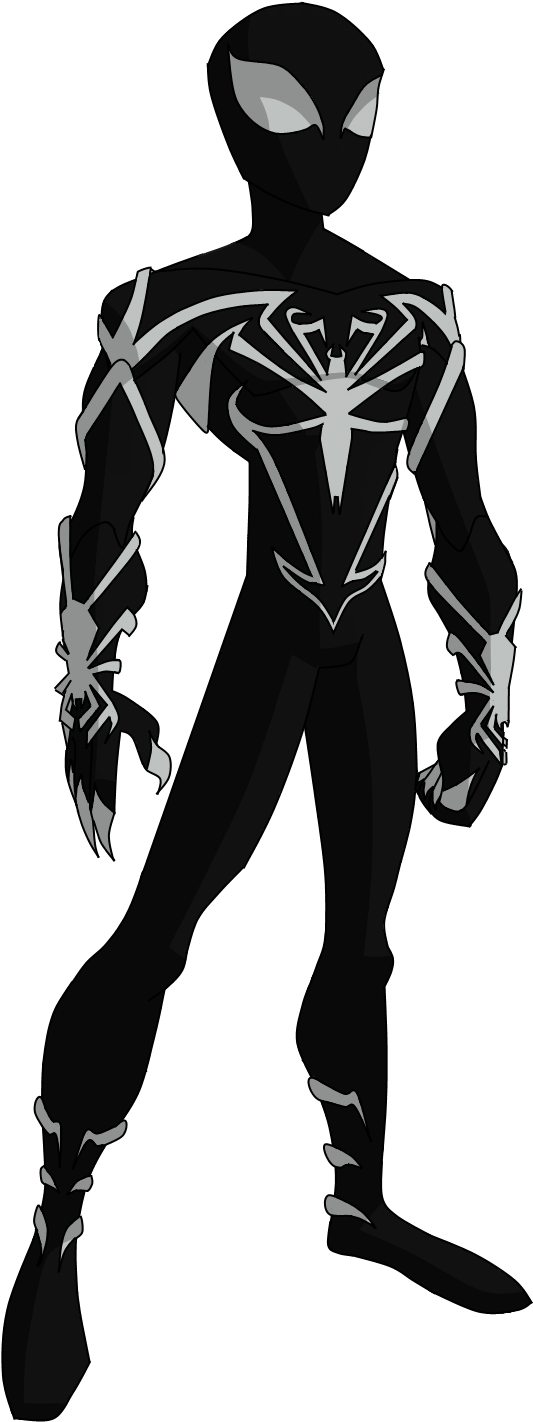 Spectacular Spider-man Unlimited Black Suit By Valrahmortem - Spectacular Spider Man Black Suit (600x1514), Png Download