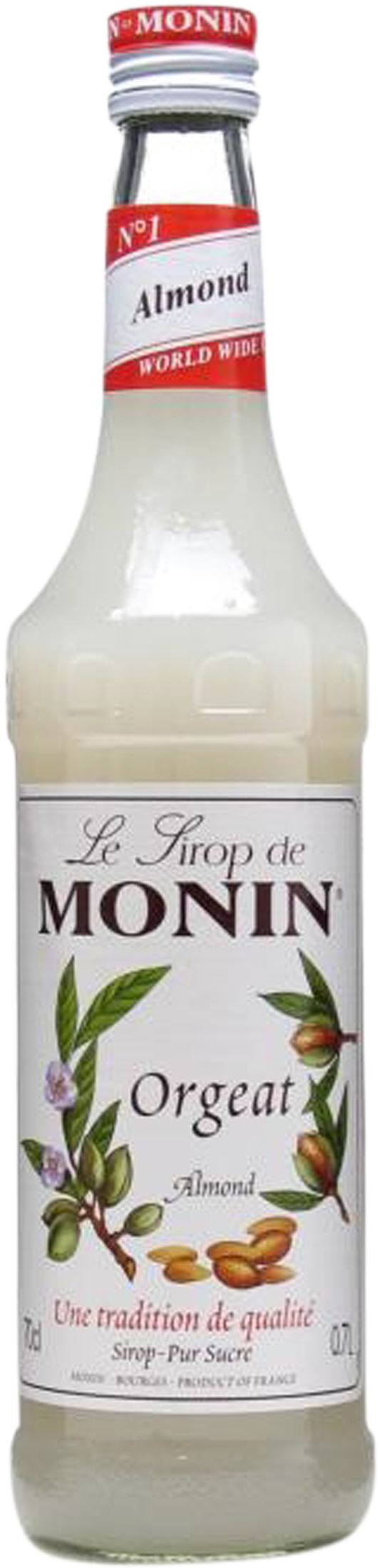 Monin Almond Syrup - 70cl Bottle (752x2240), Png Download