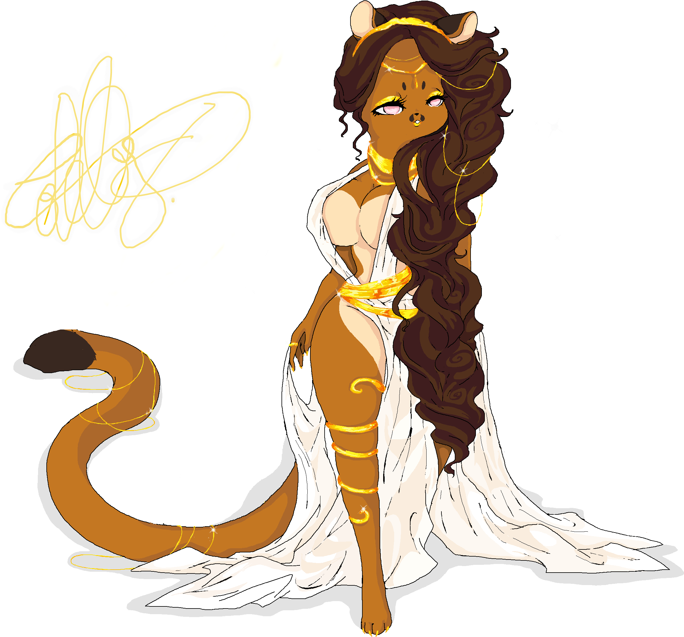 Gold Goddess - Illustration (2432x2352), Png Download