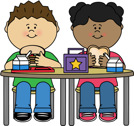 Lovely Kid Eating Breakfast Clipart School Lunch Clip - Lunch Room Clip Art (450x419), Png Download