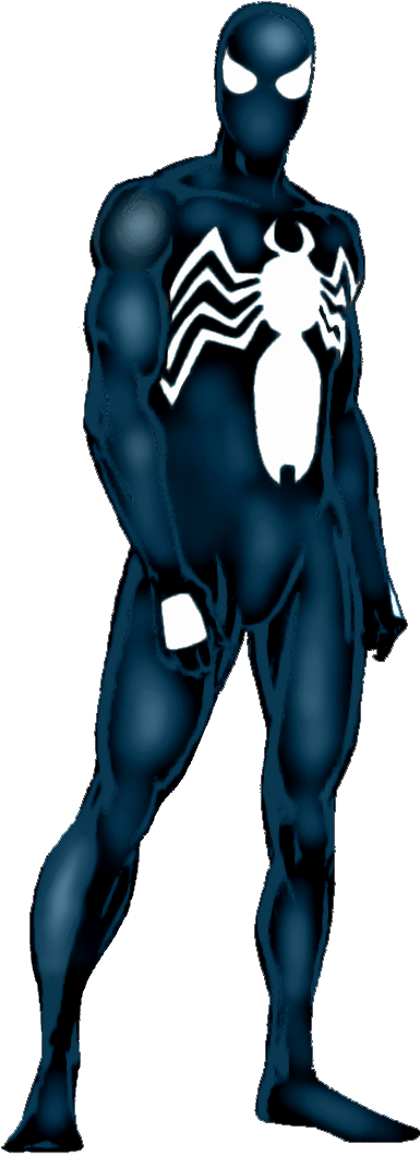 Ron Frenz Spider Man Black (423x1066), Png Download