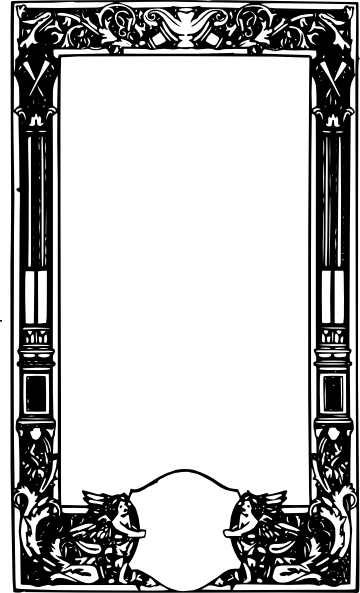 Ornate Border Clipart (360x593), Png Download