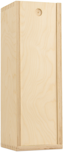 Single Bottle Pine Box For Wine - Blank Wine Wood Box (425x600), Png Download