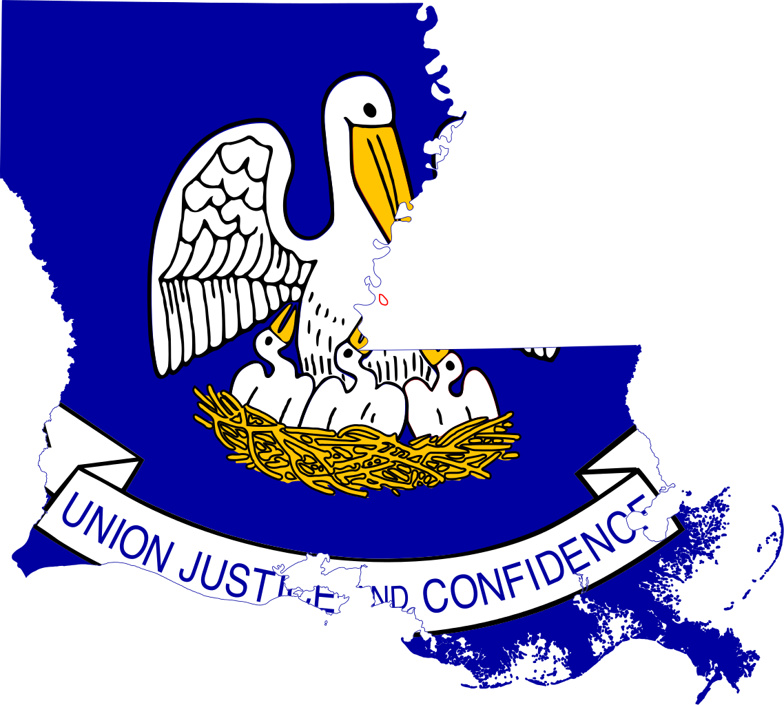 Flag-map Of Louisiana - Louisiana State Flag (1138x1024), Png Download