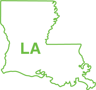 Louisiana State Map Outline - Map Of Louisiana (399x376), Png Download
