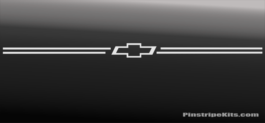 Chevrolet Silverado Vinyl Logo Decal Pinstripe Kit - Chevrolet (900x418), Png Download