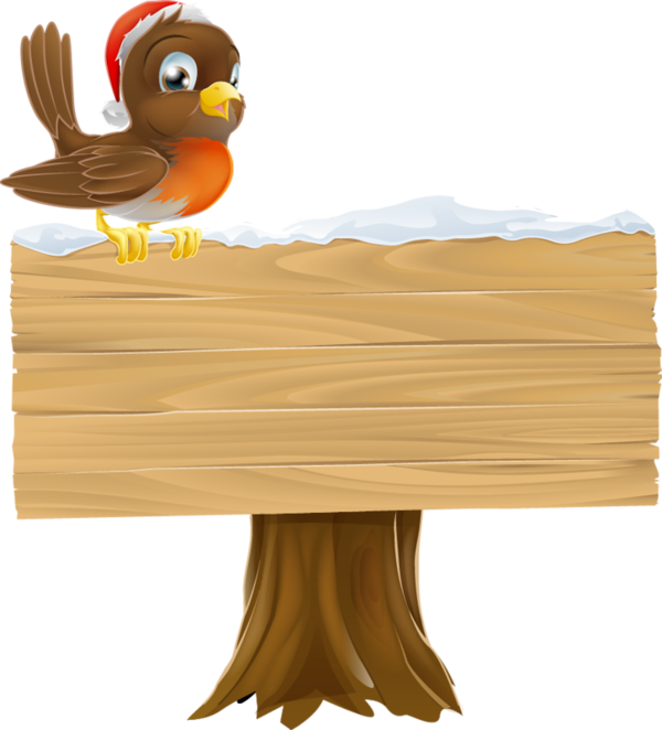 Christmas Wooden Blank Sign - Rikki Knight Red Robin Santa Design Lightning Series (600x662), Png Download