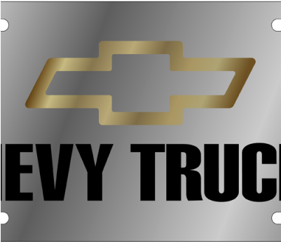 Chevy Trucks Stainless Steel License Plate - Cross (400x400), Png Download