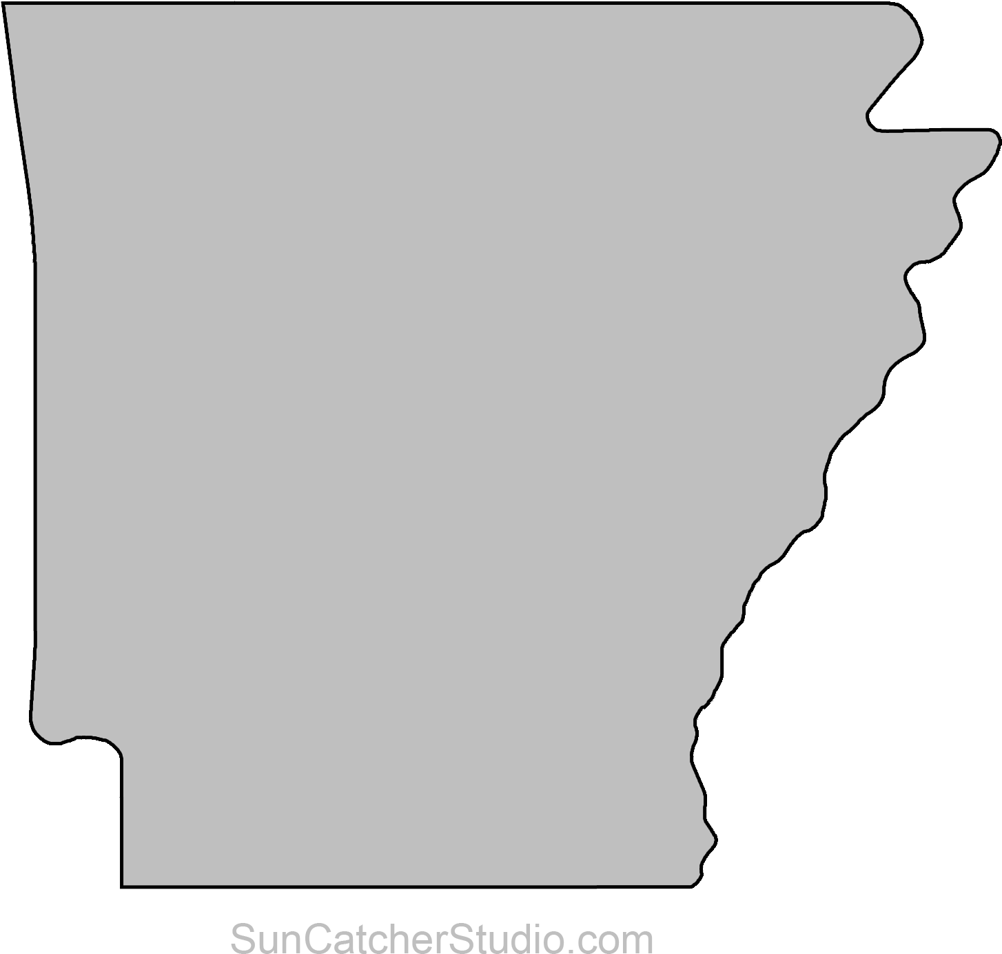 Shape Outline Of Arkansas (1496x1496), Png Download