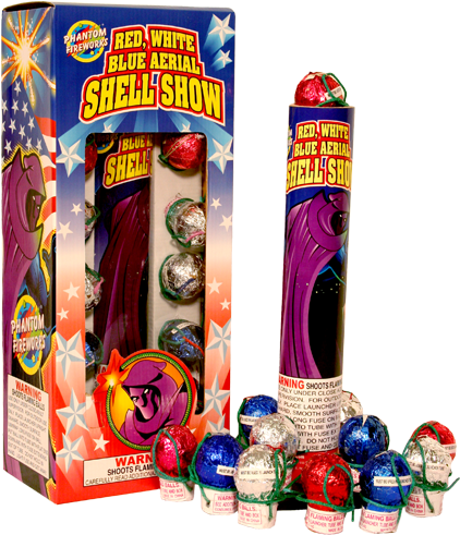 Red, White And Blue Aerial Shell Show - Toy Instrument (500x500), Png Download