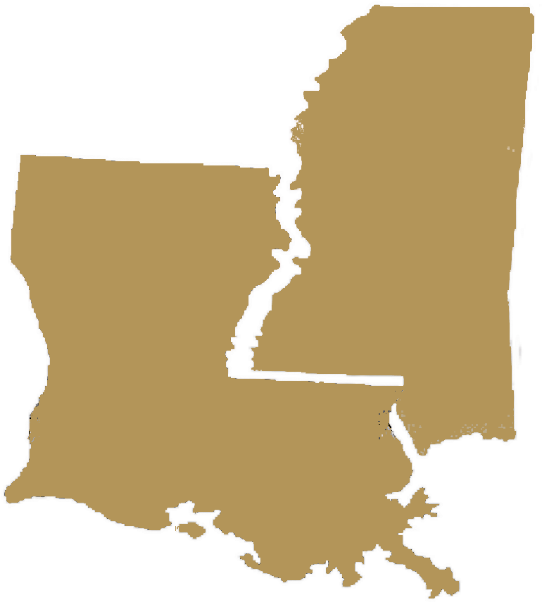 Golf Pass - Mississippi In Relation To Louisiana (825x903), Png Download