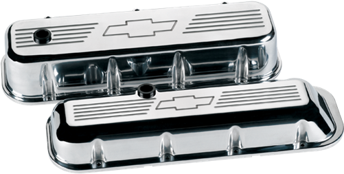 Big Block Chevrolet Bowtie Valve Covers - Billet Specialties 96021 Big Block Valve Covers - Short (500x500), Png Download