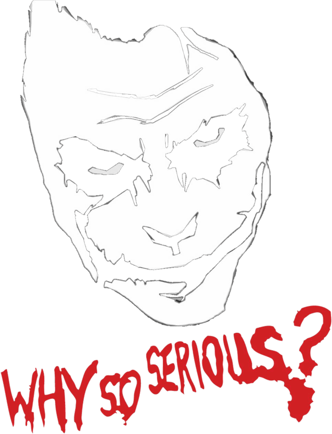 Joker Stencil (1142x1432), Png Download