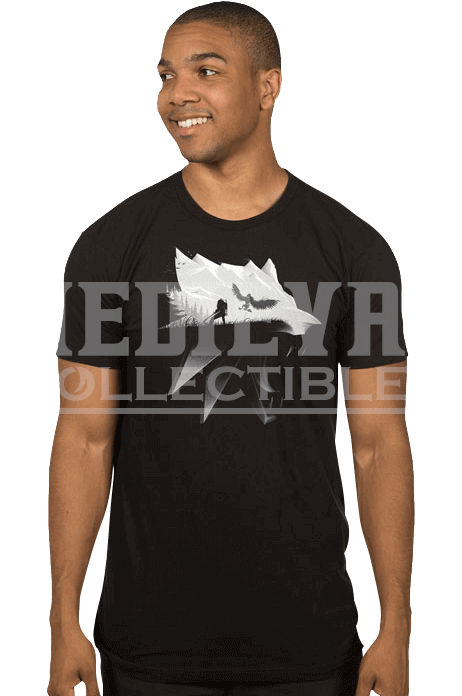 Witcher 3 Wolf Silhouette Mens T Shirt - Ginger Ninja Trickster T Shirt (695x695), Png Download