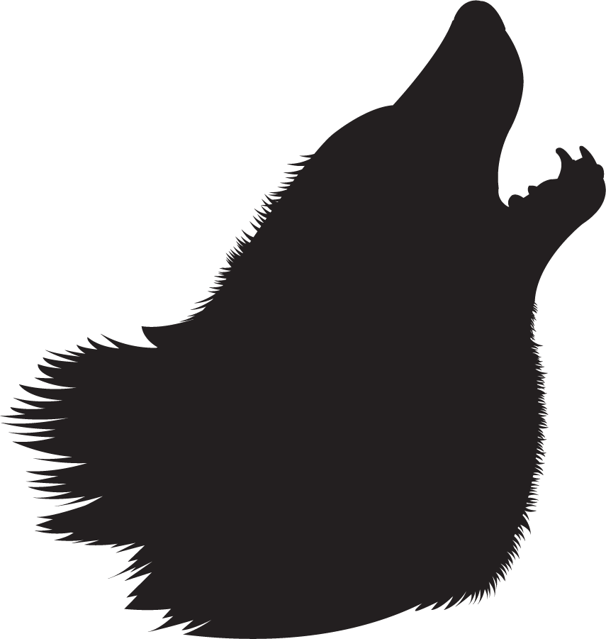 Clip Art Animals Four Legged Mammals Howling Wolf Silhouette - Punxsutawney Phil (855x901), Png Download