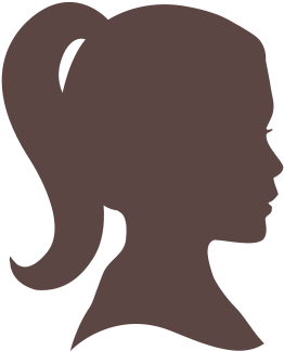 Girl Head Png - Girl Silhouette Head Pink (349x349), Png Download