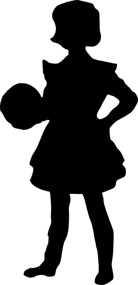 Free Png Girl Silhouette Png Images Transparent - Portable Network Graphics (480x989), Png Download