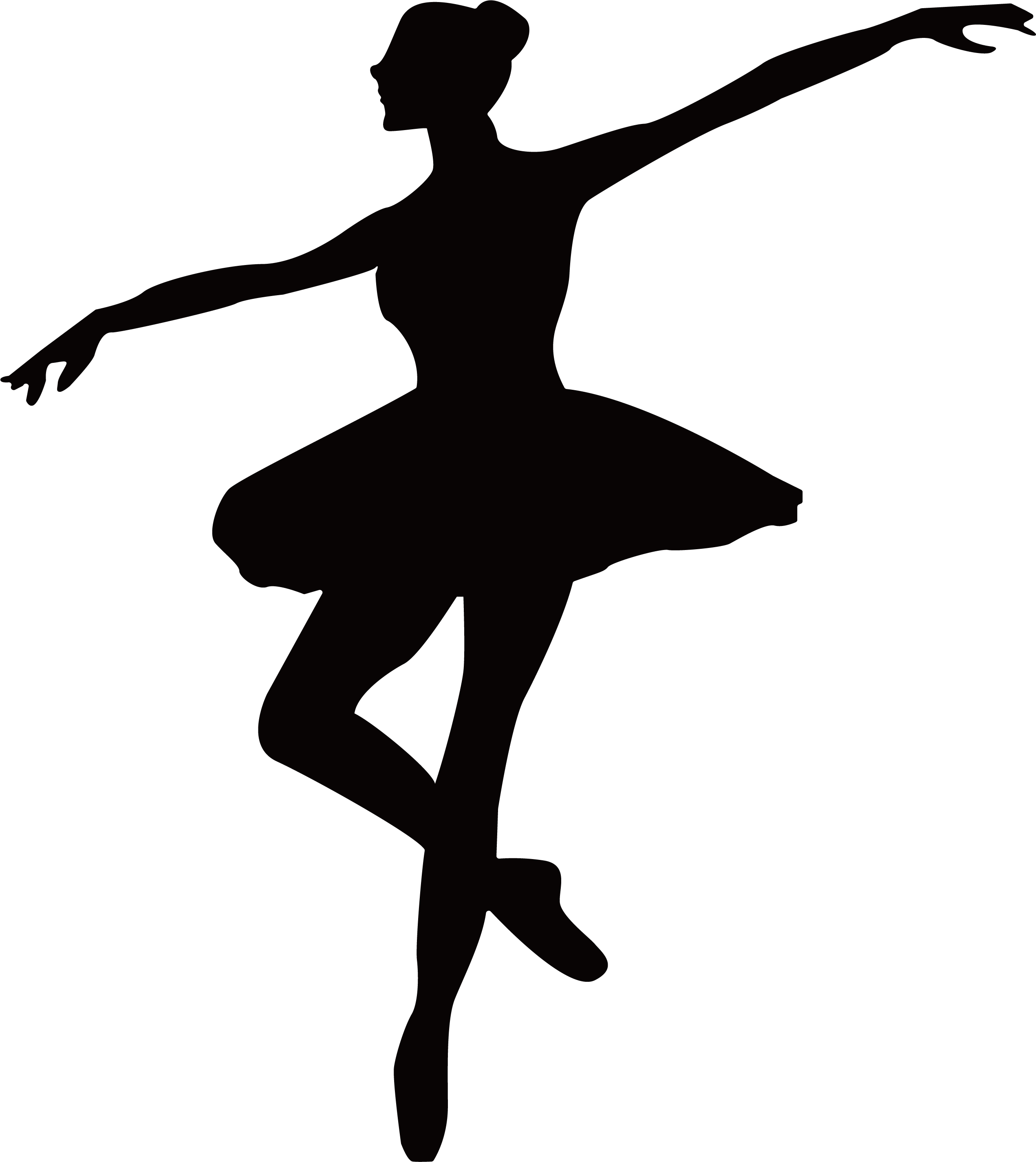 Ballet Dancer Silhouette - Bailarina De Ballet Silueta Png (2542x2850), Png Download