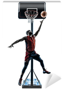 African Man Basketball Player Jumping Throwing Silhouette - Silhouette (400x400), Png Download